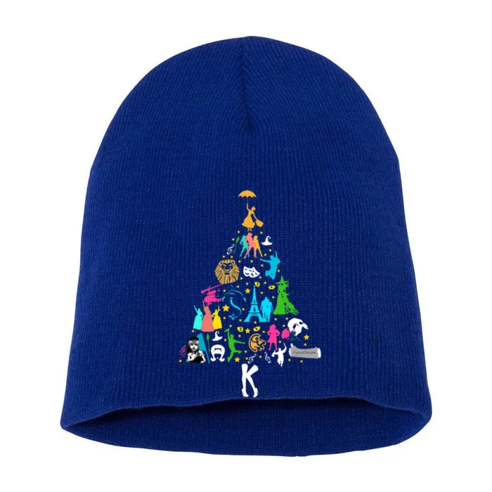 Broadway Musical Theatre Christmas Tree Funny Xmas Gift Short Acrylic Beanie