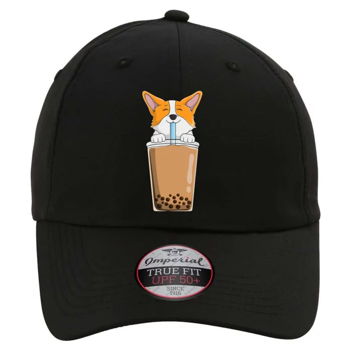 Boba Milk Tea Kawaii Corgi Puppy Japanese Anime Style Cute The Original Performance Cap