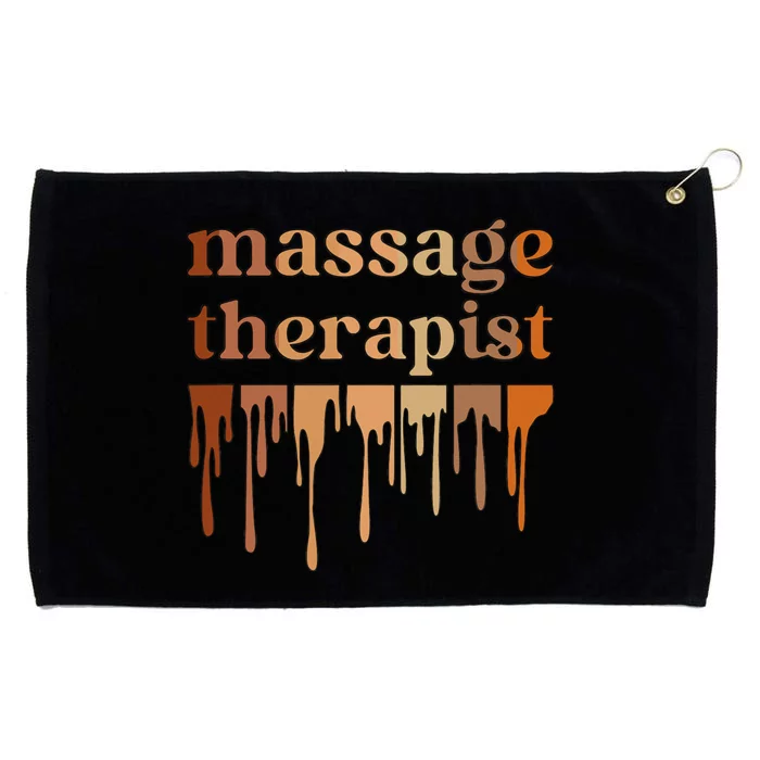 Black Massage Therapist African American Massage Therapy Grommeted Golf Towel