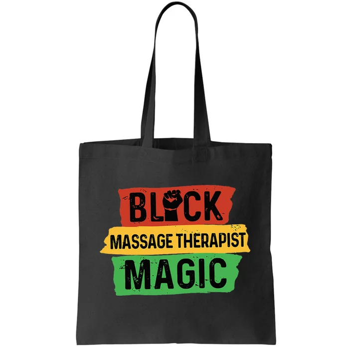 Black Massage Therapist Magic Afrocentric Massage Therapy Tote Bag