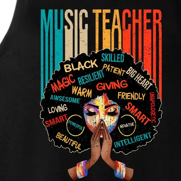 Black Music Teacher Afro Love Melanin African American Wo Ladies Tri-Blend Wicking Tank