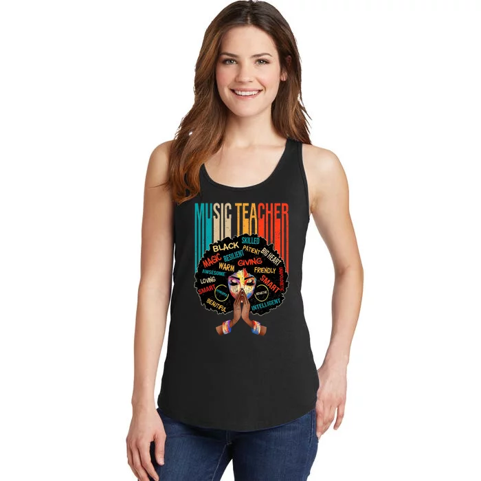 Black Music Teacher Afro Love Melanin African American Wo Ladies Essential Tank