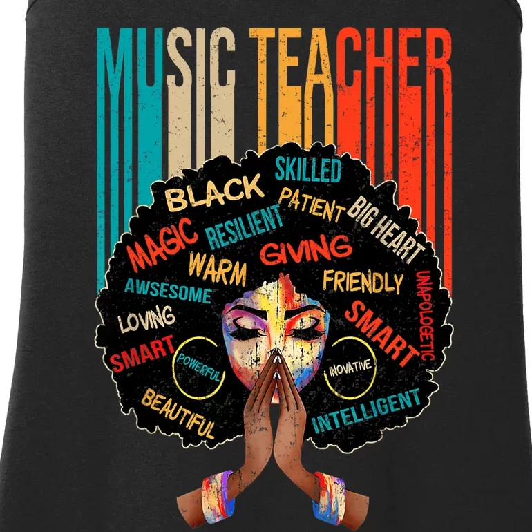 Black Music Teacher Afro Love Melanin African American Wo Ladies Essential Tank