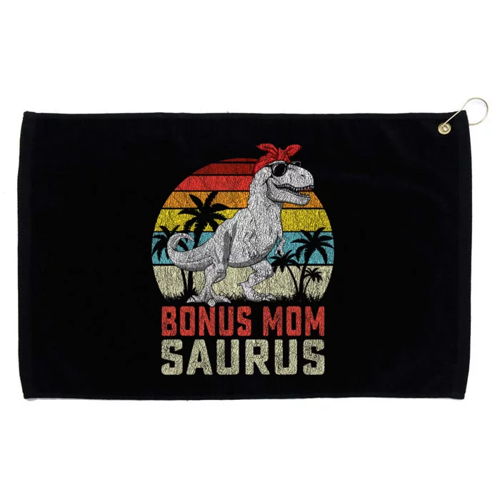 Bonus Momsaurus T Rex Dinosaur Bonus Mom Saurus Family Grommeted Golf Towel