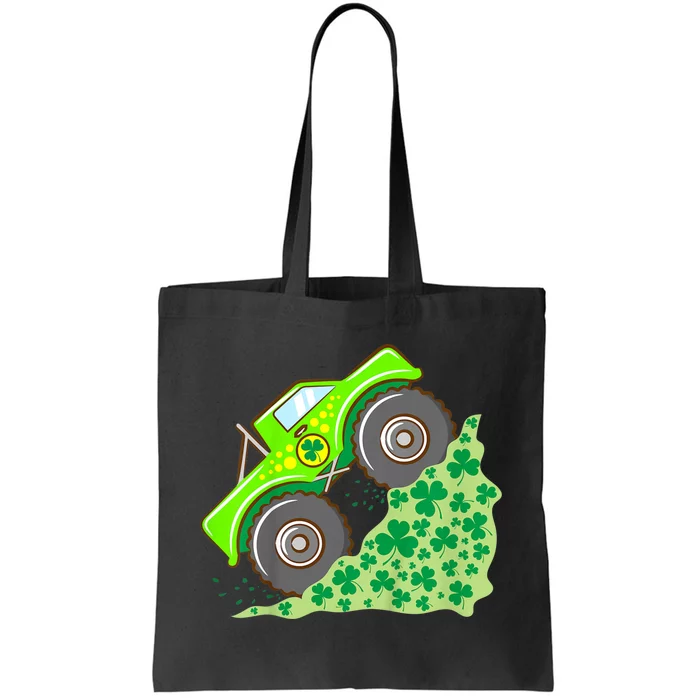 Boys Monster Truck St Patricks Day Shamrock Lucky Tote Bag