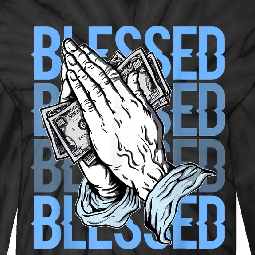 Blessed Matching To Shoe 1 UNC Toe Tie-Dye Long Sleeve Shirt