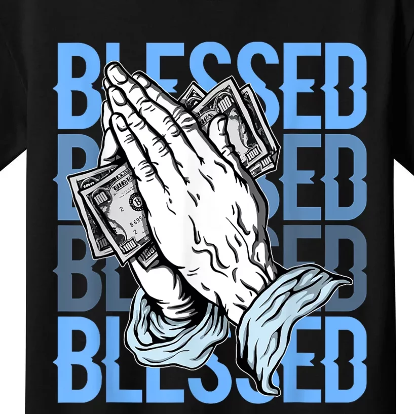 Blessed Matching To Shoe 1 UNC Toe Kids T-Shirt