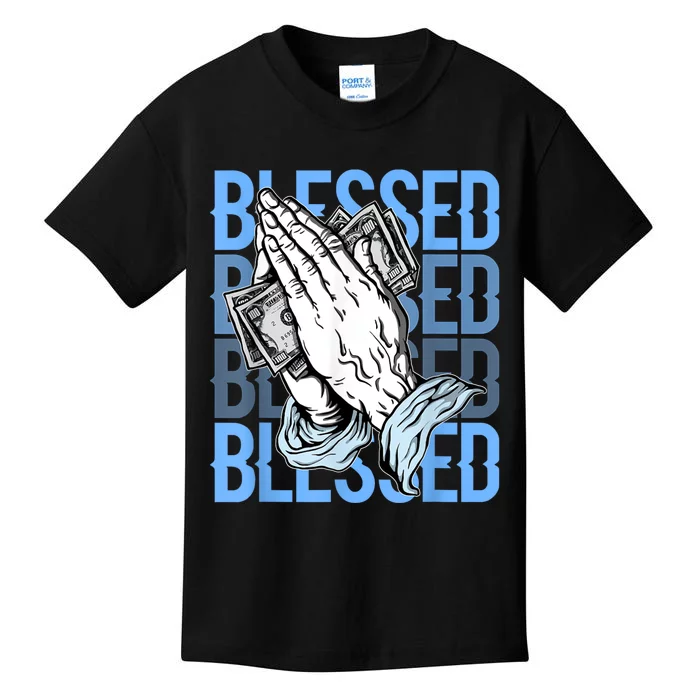 Blessed Matching To Shoe 1 UNC Toe Kids T-Shirt