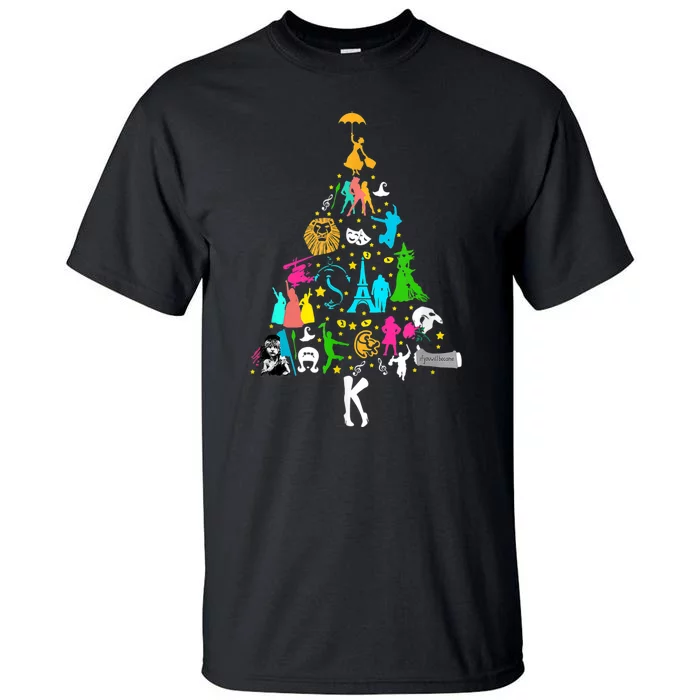 Broadway Musical Theatre Christmas Tree Funny Xmas Tall T-Shirt