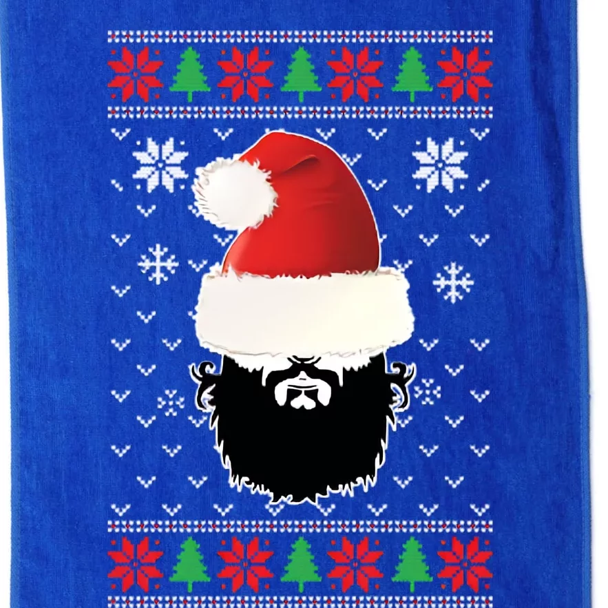 Bearded Man Ugly Christmas Platinum Collection Golf Towel