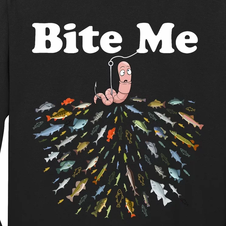 Bite Me Unique Fishing Gift For Fishing Lovers Long Sleeve Shirt