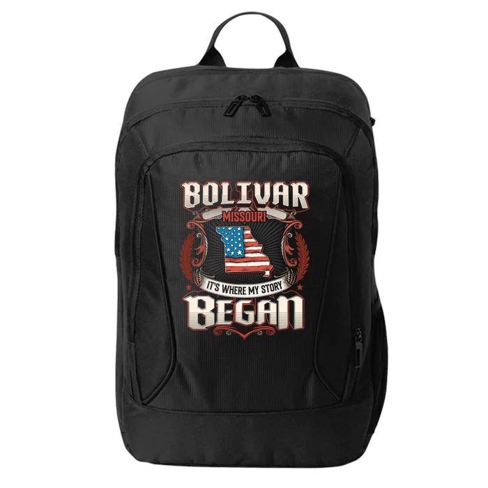 Bolivar Missouri Usa Flag 4th Of July Meaningful Gift City Backpack