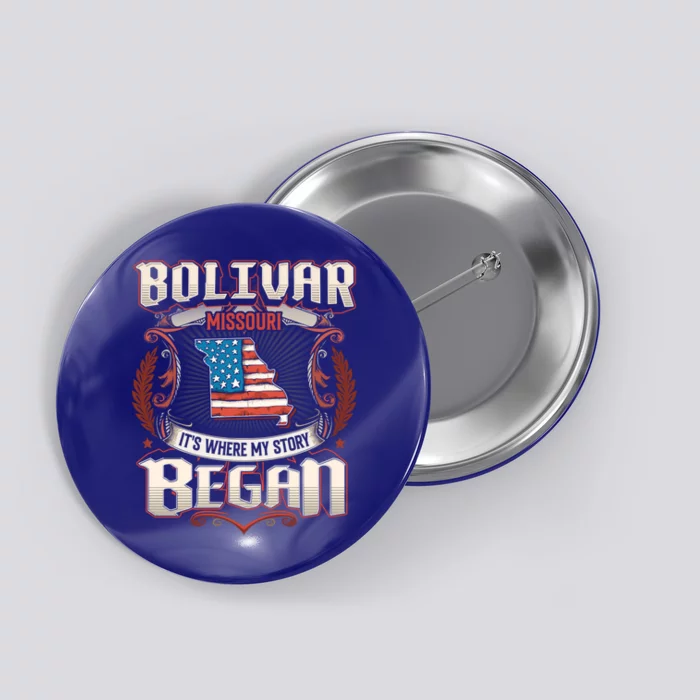 Bolivar Missouri Usa Flag 4th Of July Meaningful Gift Button