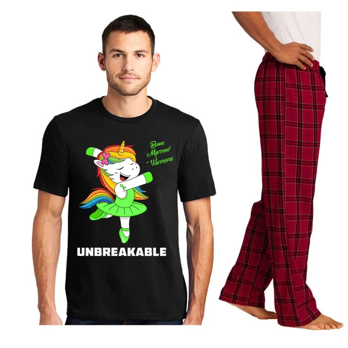 Bone Marrow Unicorn Unbreakable Bone Marrow Warrior Awarenes Gift Pajama Set