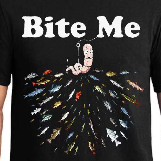 Bite Me Unique Fishing Gift For Fishing Lovers Pajama Set