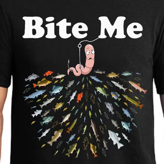 Bite Me Unique Fishing Gift For Fishing Lovers Pajama Set