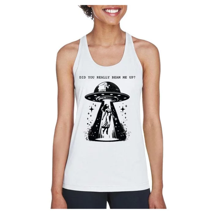 Beam Me Up 90s Retro Women's Racerback Tank