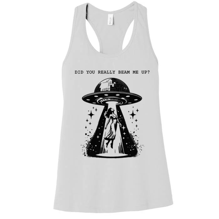 Beam Me Up 90s Retro Women's Racerback Tank