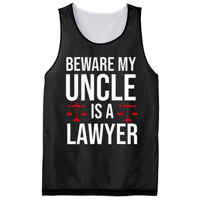 Beware My Uncle Is A Lawyer Mesh Reversible Basketball Jersey Tank