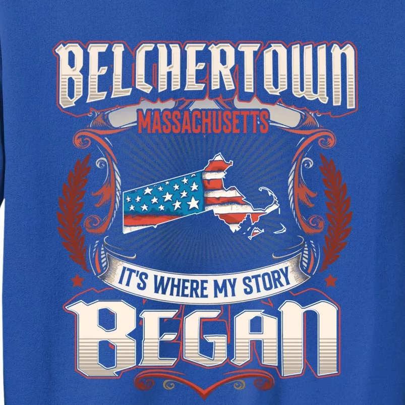 Belchertown Massachusetts Usa Flag 4th Of July Great Gift Sweatshirt