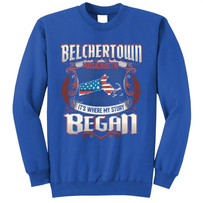 Belchertown Massachusetts Usa Flag 4th Of July Great Gift Sweatshirt