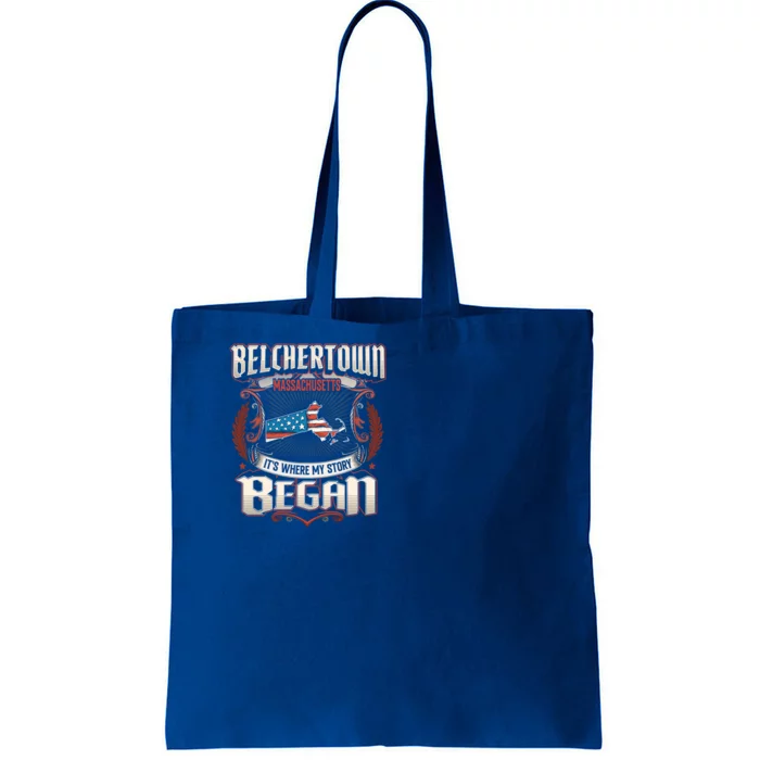 Belchertown Massachusetts Usa Flag 4th Of July Great Gift Tote Bag