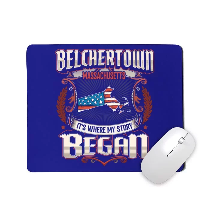 Belchertown Massachusetts Usa Flag 4th Of July Great Gift Mousepad