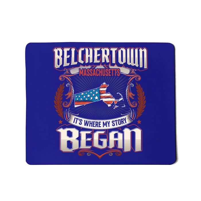 Belchertown Massachusetts Usa Flag 4th Of July Great Gift Mousepad