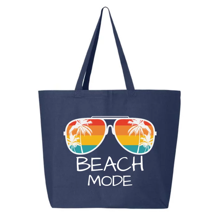 Beach Mode Vacy Mode Beach Life Vintage Sunset Beach Trip 25L Jumbo Tote