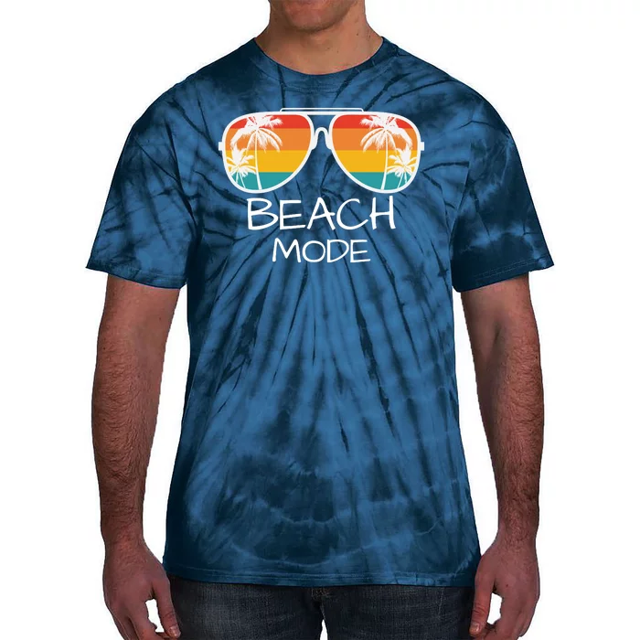 Beach Mode Vacy Mode Beach Life Vintage Sunset Beach Trip Tie-Dye T-Shirt