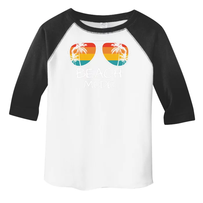 Beach Mode Vacy Mode Beach Life Vintage Sunset Beach Trip Toddler Fine Jersey T-Shirt