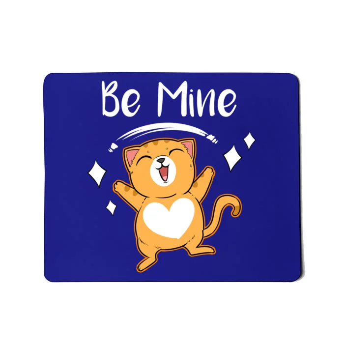 Be Mine Valetine Cat Valentines Day Sweetheart Kitty Paw Gift Mousepad