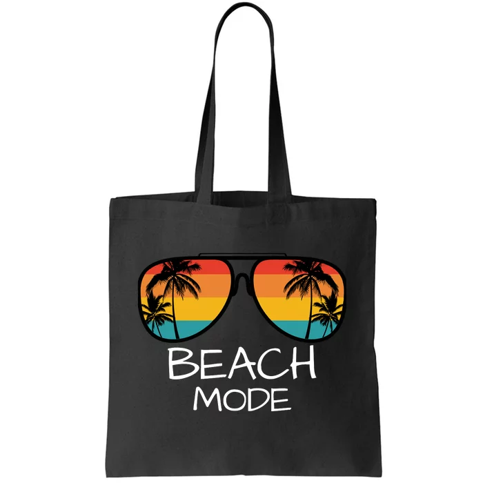 Beach Mode Vacy Mode Beach Life Vintage Sunset Beach Trip Tote Bag