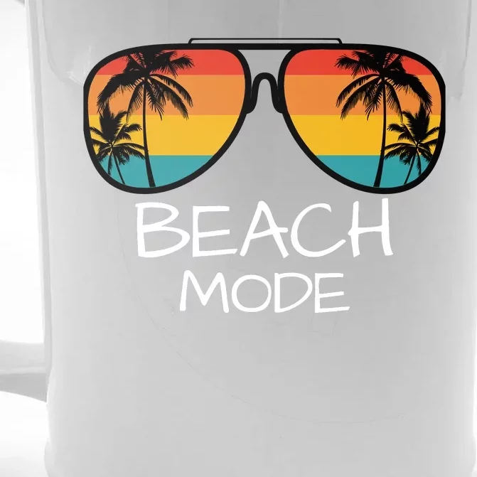 Beach Mode Vacy Mode Beach Life Vintage Sunset Beach Trip Front & Back Beer Stein