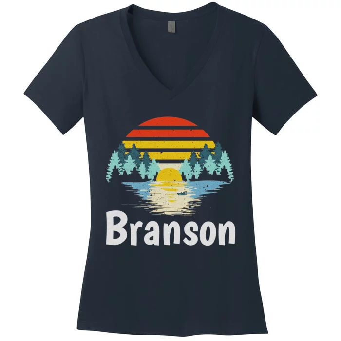 Branson Missouri Vacation Family Group Women's V-Neck T-Shirt