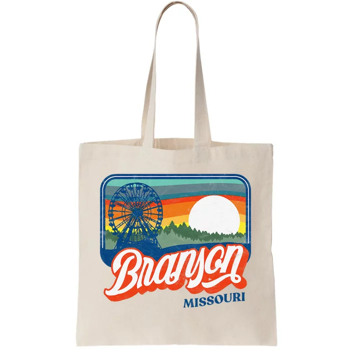 Branson Missouri Vintage 80s Style Retro Distressed Tote Bag