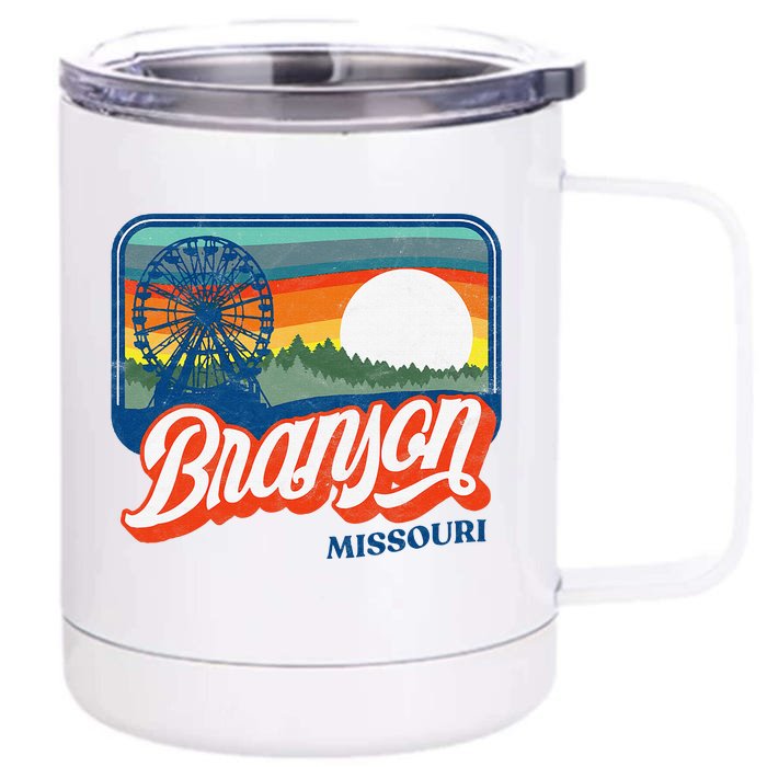 Branson Missouri Vintage 80s Style Retro Distressed 12 oz Stainless Steel Tumbler Cup