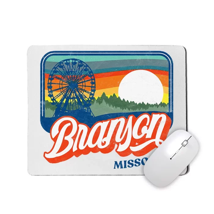 Branson Missouri Vintage 80s Style Retro Distressed Mousepad