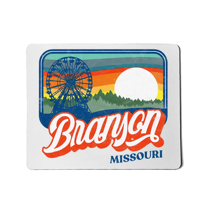 Branson Missouri Vintage 80s Style Retro Distressed Mousepad