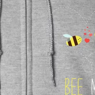 Bee Mine Valentine's Day Full Zip Hoodie