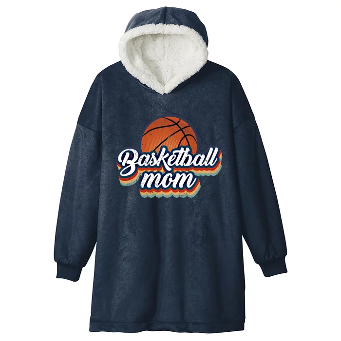 Basketball Mom Vintage 90s Style Basketball Mother Gift Great Gift Hooded Wearable Blanket