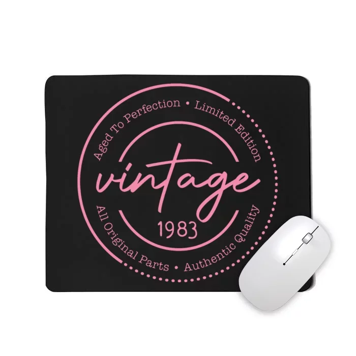 Birthday Mom Vintage 1983 Birthday Mom Gift 40th Birthday Mousepad