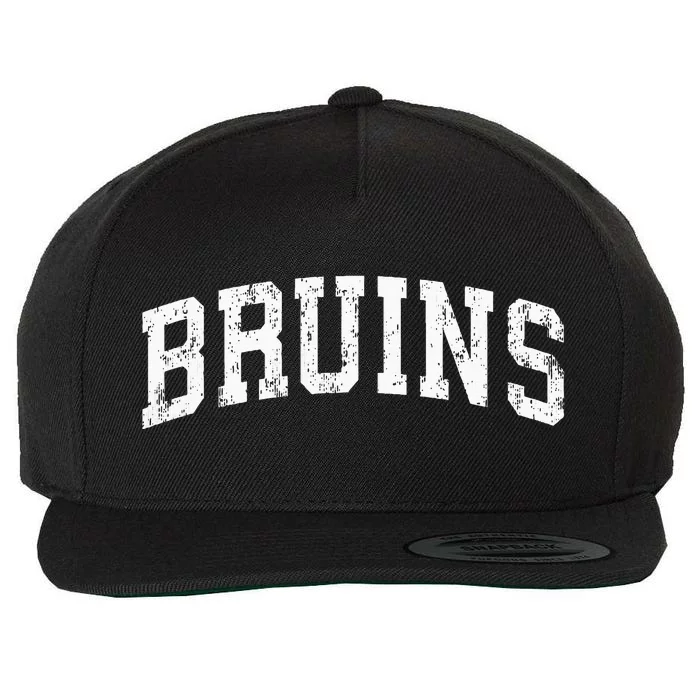 Bruins Mascot Vintage Athletic Sports Name Wool Snapback Cap