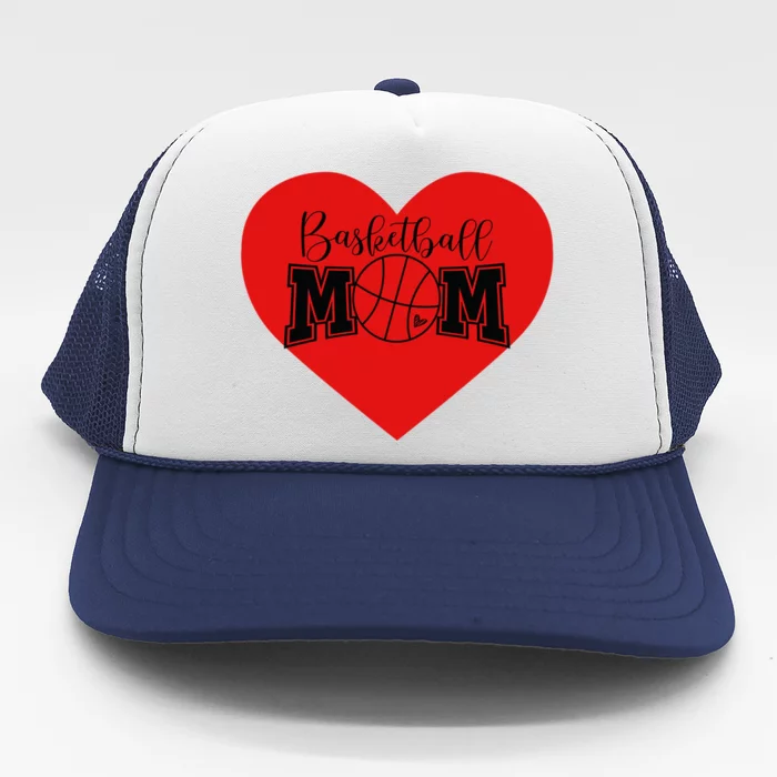 Basketball Mom Valentines Day Gift For Mothers Basketball Gift Trucker Hat