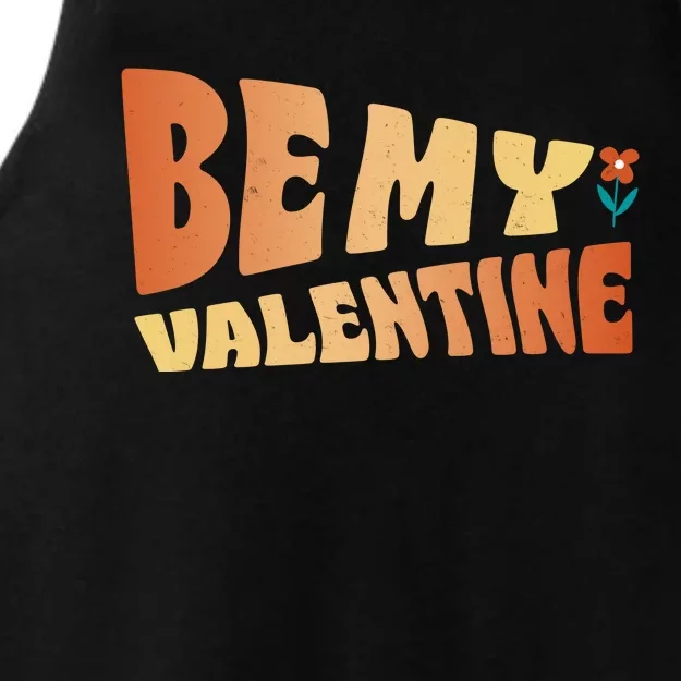 Be My Valentine Floral Cute Gift Ladies Tri-Blend Wicking Tank