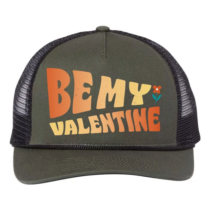 Be My Valentine Floral Cute Gift Retro Rope Trucker Hat Cap