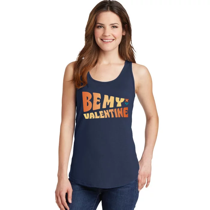 Be My Valentine Floral Cute Gift Ladies Essential Tank