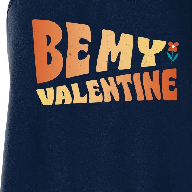 Be My Valentine Floral Cute Gift Women's Racerback Tank