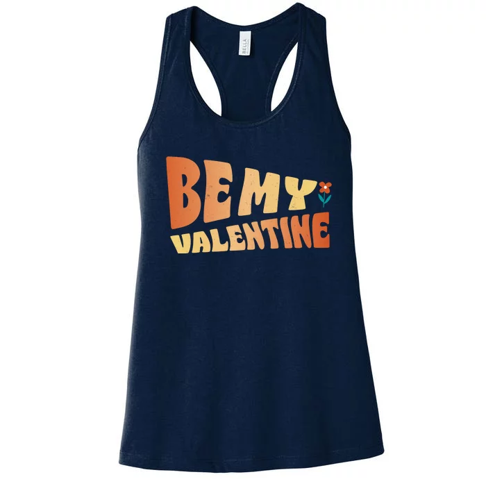 Be My Valentine Floral Cute Gift Women's Racerback Tank