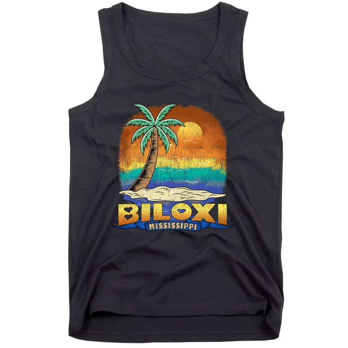 Biloxi Mississippi Vintage Distressed Souvenir Tank Top